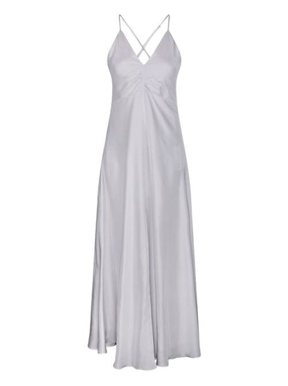 LONG SILK SLIP DRESS