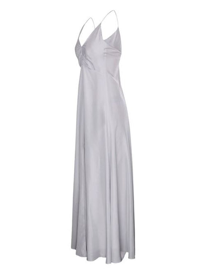 LONG SILK SLIP DRESS