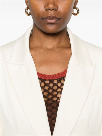 COTTON SINGLE-BREASTED BLAZER JACKET