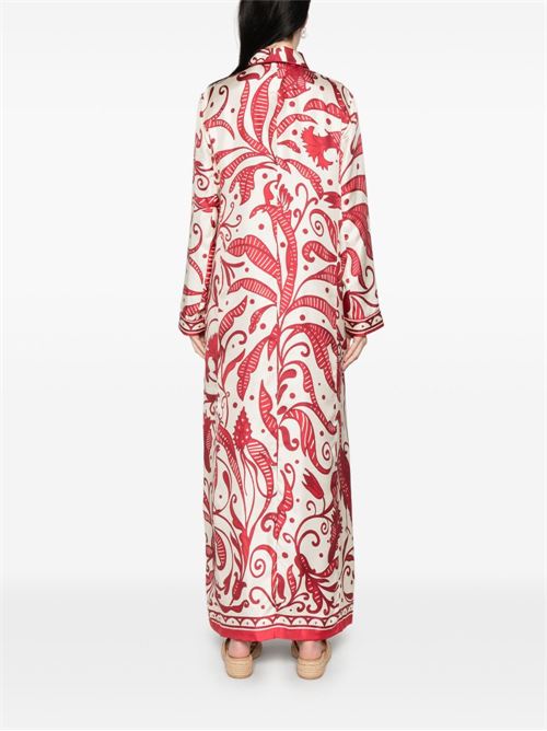 PRINTED SILK LONG SHIRTDRESS