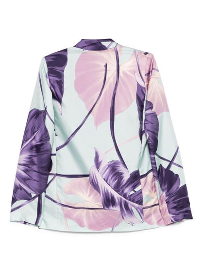 PRINTED SILK DOUBLE-BREASTED JACKET