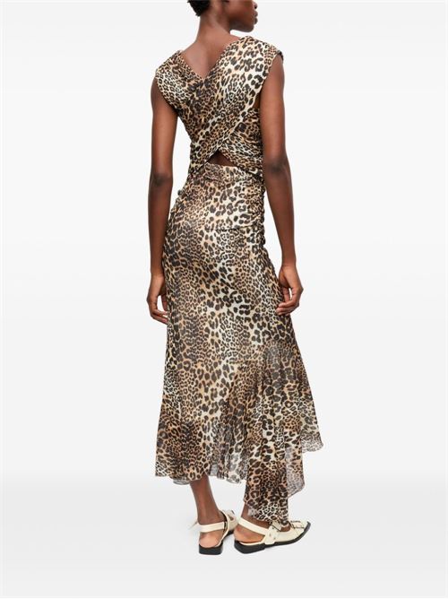 LEOPARD PRINT MIDI DRESS