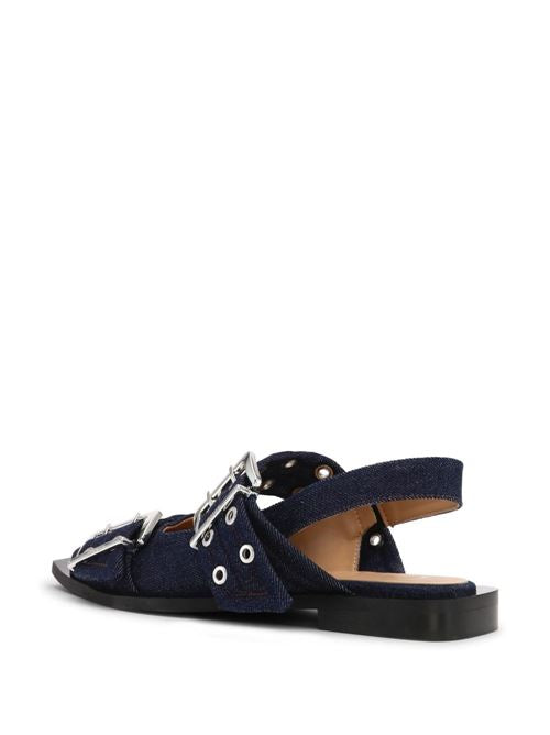 DENIM SLINGBACK BALLETS