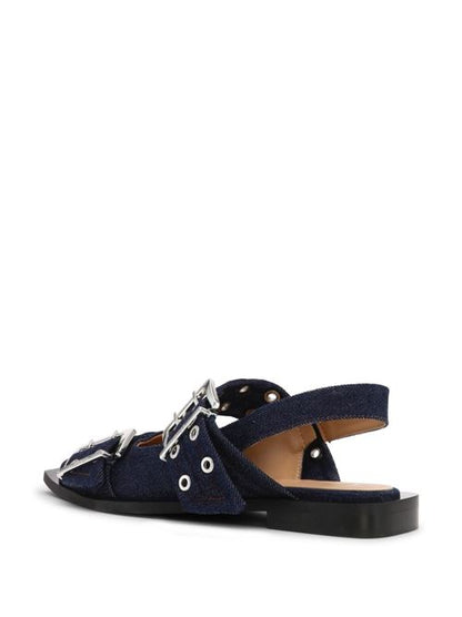 DENIM SLINGBACK BALLETS