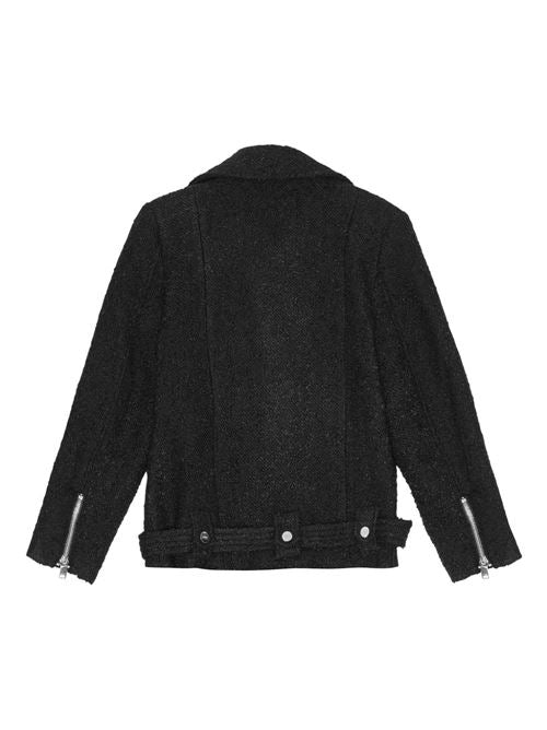 BOUCLE WOOL BIKER JACKET