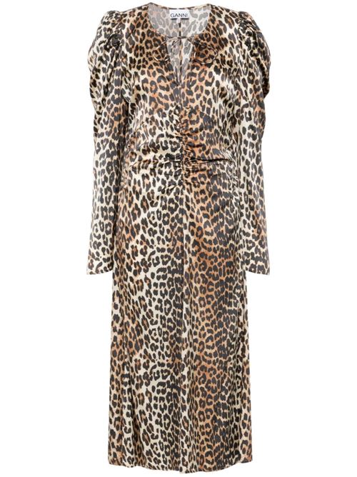 LEOPARD PRINT MIDI DRESS