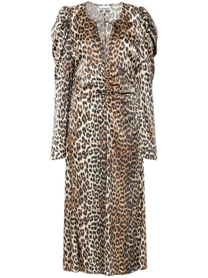 LEOPARD PRINT MIDI DRESS