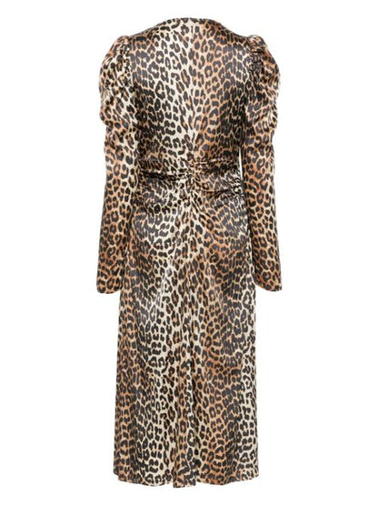 LEOPARD PRINT MIDI DRESS