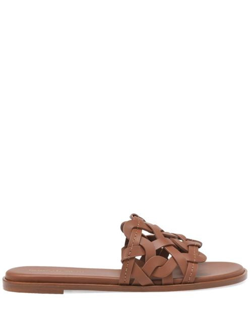 AMALFI LEATHER FLAT SANDALS