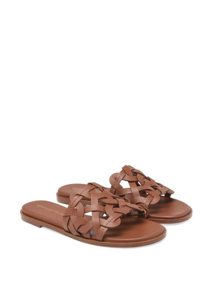 AMALFI LEATHER FLAT SANDALS