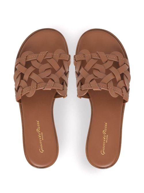 AMALFI LEATHER FLAT SANDALS
