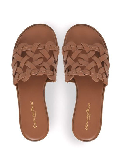 AMALFI LEATHER FLAT SANDALS