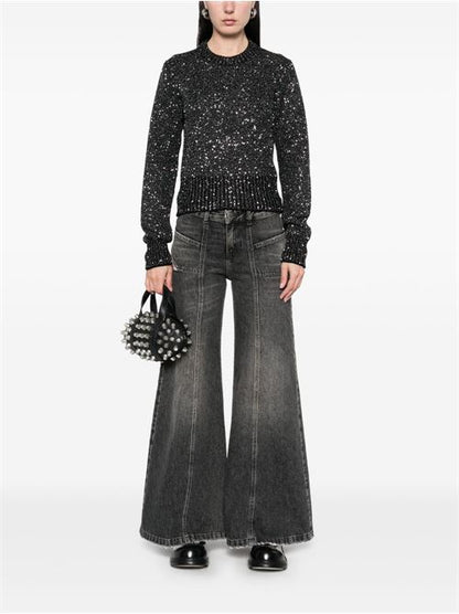 SEQUINED WOOL BLEND JUMPER