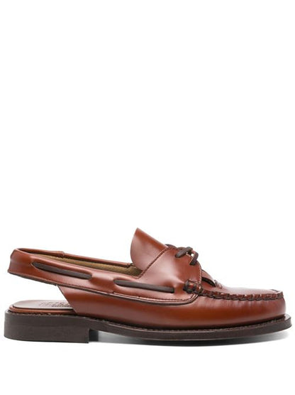 SALER LEATHER SLINGBACK LOAFERS