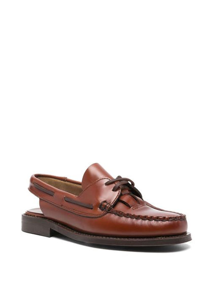 SALER LEATHER SLINGBACK LOAFERS