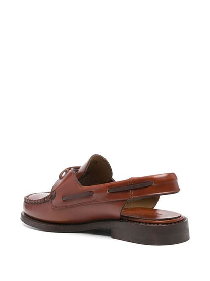 SALER LEATHER SLINGBACK LOAFERS