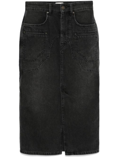 BRITT DENIM MIDI SKIRT
