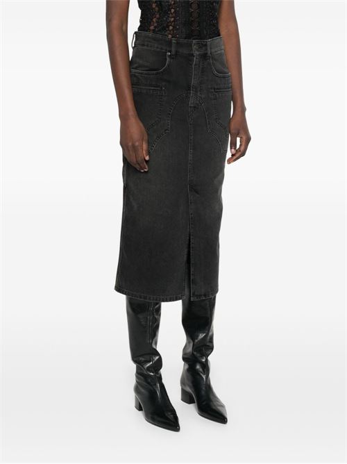 BRITT DENIM MIDI SKIRT