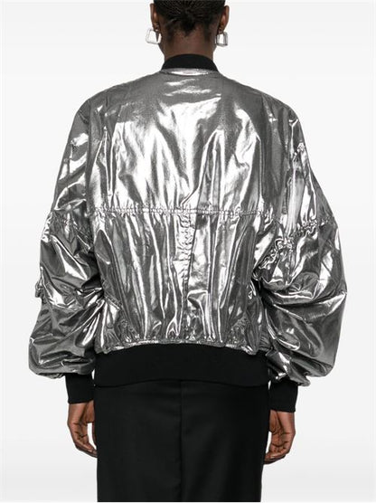 METALLIC EFFECT BOMBER JACKET