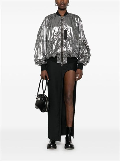 METALLIC EFFECT BOMBER JACKET