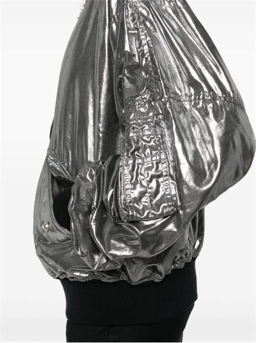 METALLIC EFFECT BOMBER JACKET