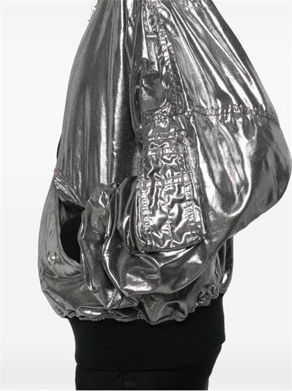 METALLIC EFFECT BOMBER JACKET