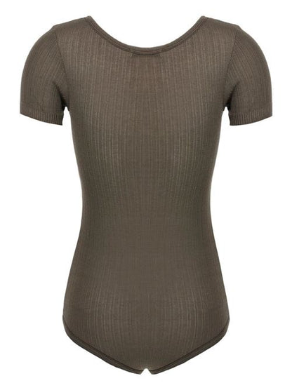 V-NECKED BODY SUIT