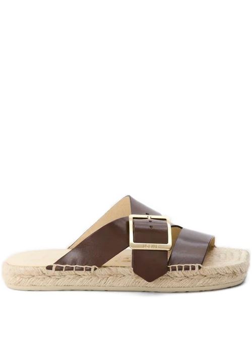 PETAL VEGETAL LEATHER SANDALS