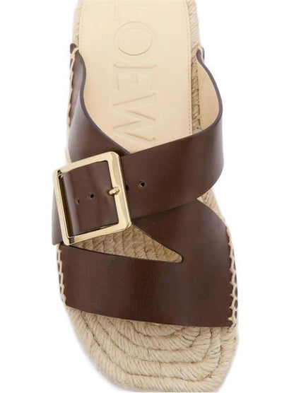 PETAL VEGETAL LEATHER SANDALS