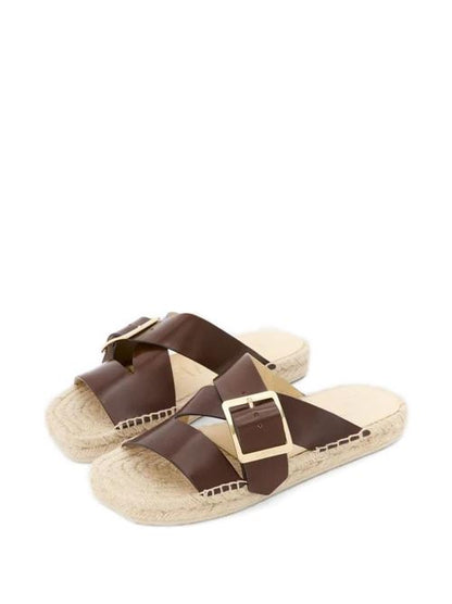 PETAL VEGETAL LEATHER SANDALS