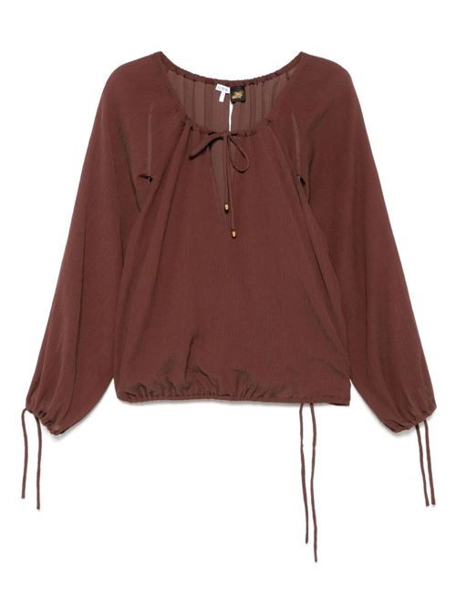 COTTON AND SILK BLEND BLOUSE