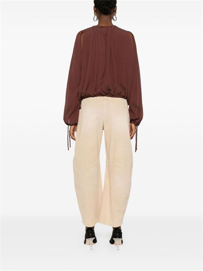 COTTON AND SILK BLEND BLOUSE