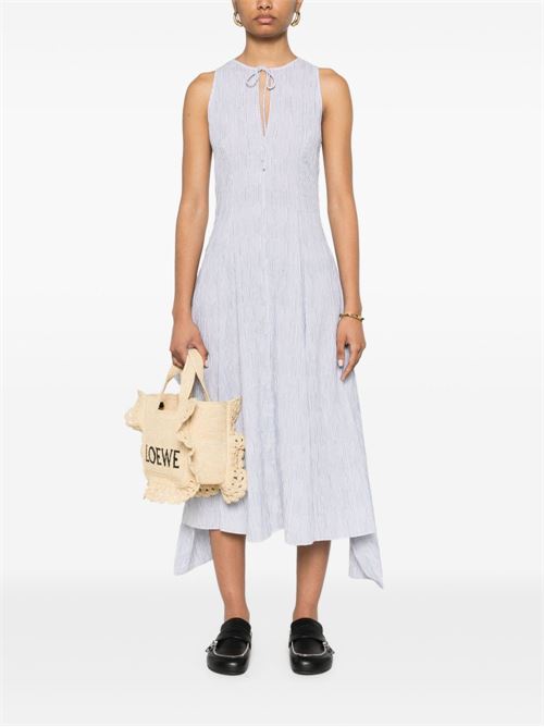 COTTON BLEND MIDI DRESS