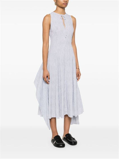 COTTON BLEND MIDI DRESS
