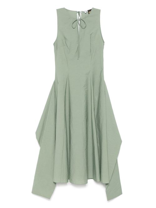 COTTON BLEND MIDI DRESS