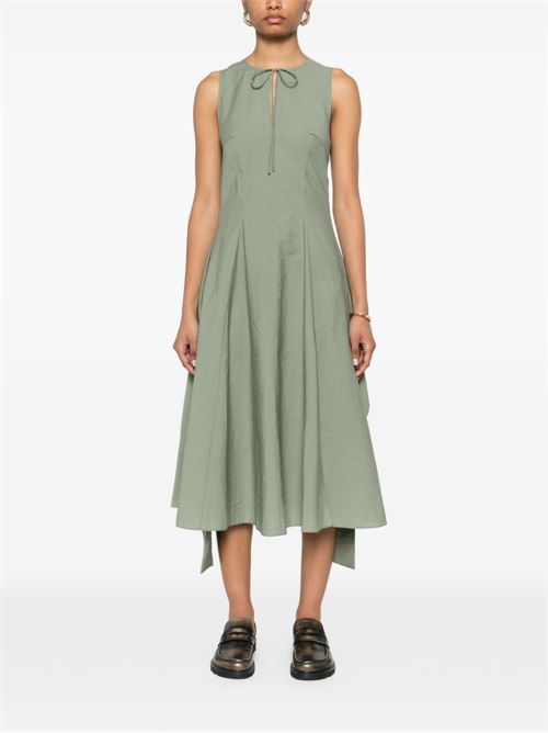 COTTON BLEND MIDI DRESS