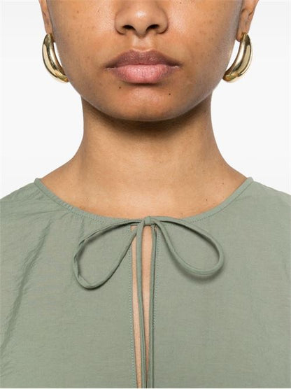 COTTON BLEND MIDI DRESS
