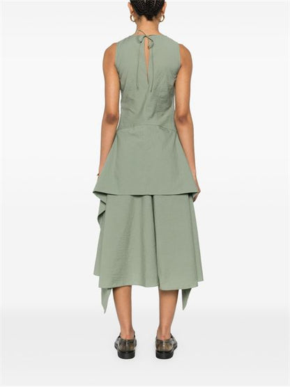 COTTON BLEND MIDI DRESS