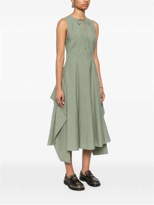 COTTON BLEND MIDI DRESS