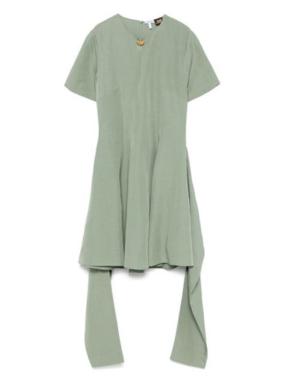PEBBLE LINEN BLEND SHORT DRESS