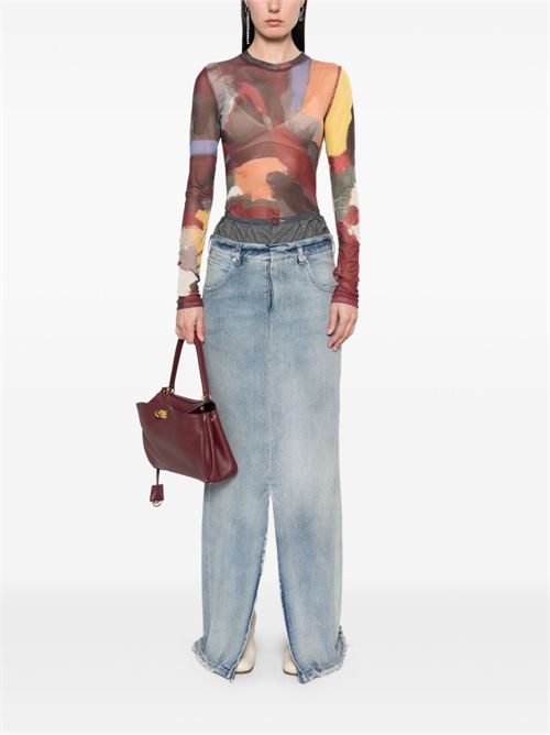 DENIM COTTON MAXI SKIRT