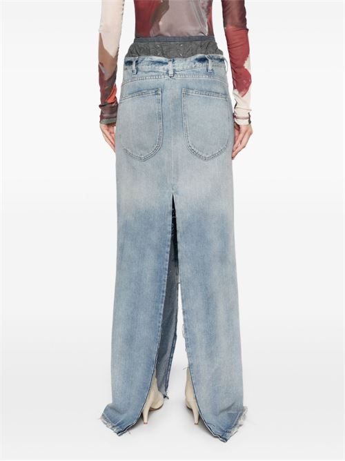 DENIM COTTON MAXI SKIRT
