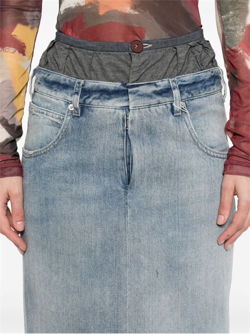 DENIM COTTON MAXI SKIRT
