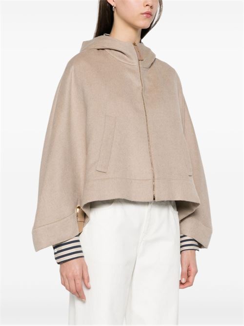 WOOL HOODED CAPE