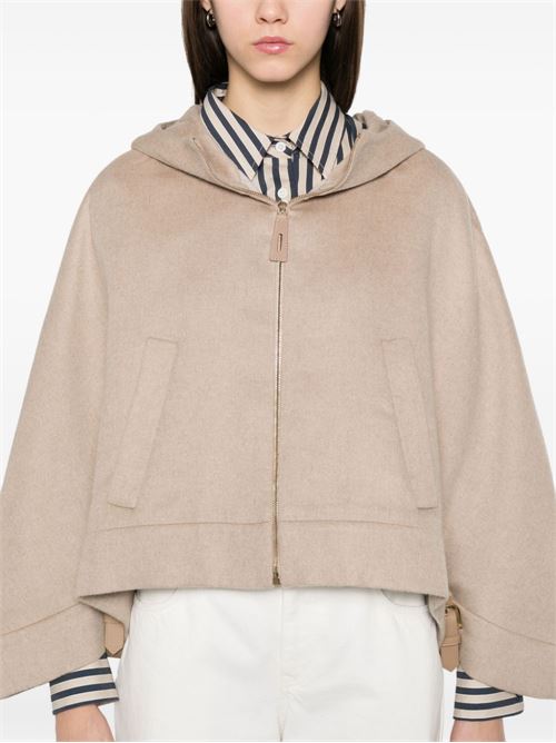WOOL HOODED CAPE