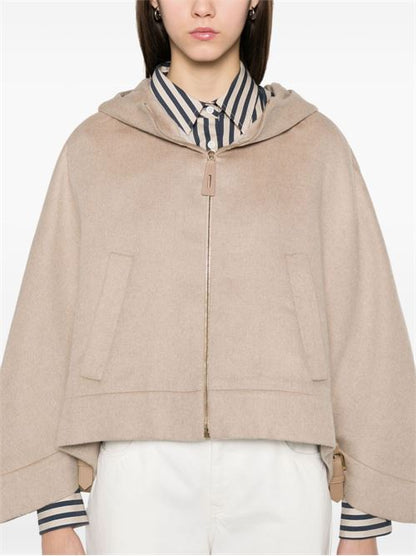 WOOL HOODED CAPE
