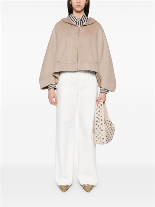 WOOL HOODED CAPE