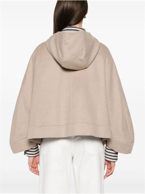 WOOL HOODED CAPE