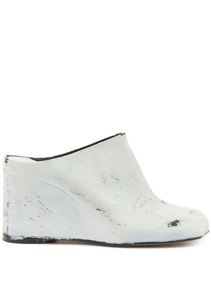 LEATHER HEEL MULES