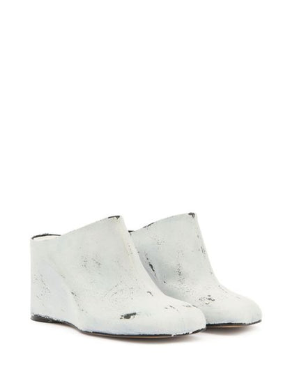 LEATHER HEEL MULES